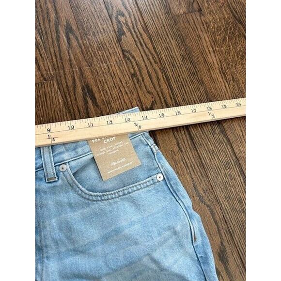 NWT Madewell Womens The '90s Straight Crop Jeans Distressed Denim Blue Size 27 - Picture 8 of 10
